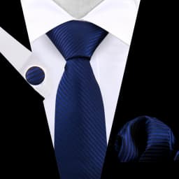 Business Tie For Men Set Necktie Cufflink Classic Handkerchief Suit For Wedding High Quality Stripe Tie Set Formal Gravata Gift