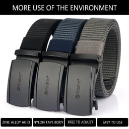TUSHI New Tactical Belt Metal Automatic Buckle Quick Release Belt Alloy Casual Tooling Training Belt Men's Trousers Outdoor Belt