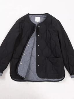 Artistic Japanese Sle Women's Cotton Jaet Thin round Ne ort Coat Inner Wear Small Size Autumn Winter Faion Commute