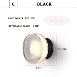 Modern Round Glass Wall Lamps LED Acrylic Corridor Aisle Lamp Minimalist Home Decor Living Room Porch Bedroom Bedside Wall Light