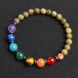 7 Chakra Bracelet Natural Gem Stone Beads Bangle Women Crystal Healing Anxiety Jewellery Mandala Yoga Meditation Bracelets Gift