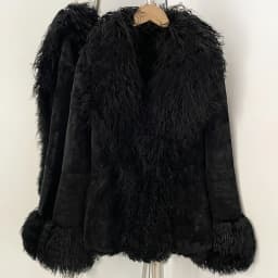 OFTBUY New Winter Warm Curly Mongolia Sheep Fur Jacket Women Vintage Shearling Coat Slim Faux Suede Real Rabbit Fur Clothing