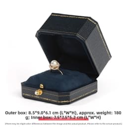 Ele European Sle Nelace Bracelet Ring Earring Box High End Jewelry Paaging Box with Octagonal Bule for Gifts