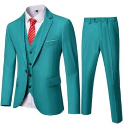 ( Blazer + Vest + Pants ) Men's Suit Slim 3 Pieces Set Solid Wedding Party Prom Groom Best Male Formal Business Suit