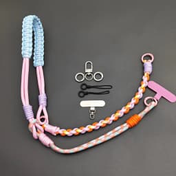 Multi-purpose Adjustable DIY Hand Braided Phone Lanyard Detachable Bag Strap Outdoor Anti-lost Shoulder Strap Accessories
