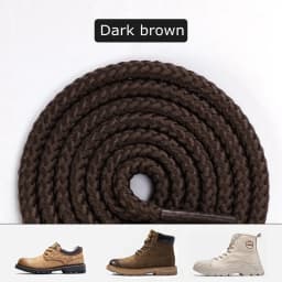1 Pair Round Shoe Laces For Martin Shoes Sneakers Shoelaces Solid Boots Shoelace Solid Weaving Wear-resistant Shoestring