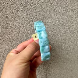 2026 AAA Grade Natural Larimar/Copper Pectolite Bead 10x14mm Bracelet Dominicana Genuine Larimar Gemstone Bangle Woman Wholesale