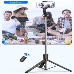 1.7m Selfie Stick Tripod Stand for iPhone Samsung Huawei Cellphone Extendable Phone Tripod with Wireless Remote