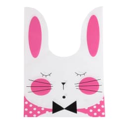 25pcs Animals Rabbit Ear Bags Birthday Party Candy Gift Jewelry Bags Baking Packaging for Biscuit Kids Cookie Plastic Pouches