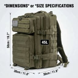 45L Tactical Hunting Backpack Molle Storage Bag Large Capacity Multi Pocket Wear Resistant Outdoor Hunting Gear Rucksack Durable Wild Shooting Daypack For Men Women Hunters Bushcraft Wilderness Trekking Camping Luggage Bag