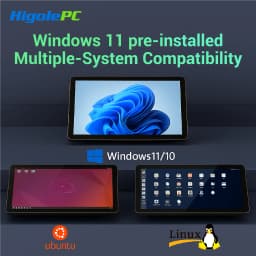 HIGOLEPC All-in one PC Win 11 Pro Celeron N5095 8GB RAM/128GB ROM 10.1 Inch Touchscreen Mini pc Without Battery,Dual RS232 HDMI,