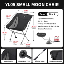 Naturehike 2024 Camping Chair Ultralight High Load Folding Quick Build Garden Chair Outdoor Foldable Picnic Beach Moon Chair