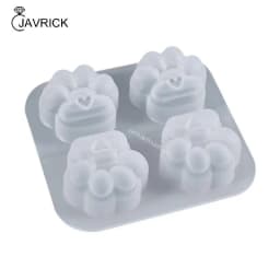 Shiny Glossy love Silicone Mold Love for Cat Paw Epoxy Resin Mold DIY Keychain Jewelry for Birthday Valentine Gift Craft