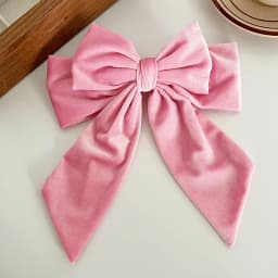Vintage High Ponytail Bow Wool large Elastic Hair Loop French Style Headrope Sweet For Girls Headwear Hair Accessories