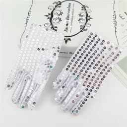 1 pair of children's high elasticity sequin gloves, dance competition, dance performance, party performance, exquisite children'