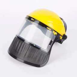 Garden Grass Trimmer Safety Helmet Hat With Full Face Mesh Protective Mask For Logging Brush Cutter Forestry Protection