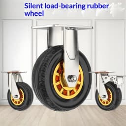1Pcs Soft Elastic Rubber Caster 3/4 Inches Universal Caster Wheels Profile Castor Wheels With Brakes Floor Marks Silent Casters