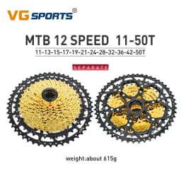 VG SPORTS MTB Cassette 8 9 10 11 12 Speed 40T 42T 46T 50T 52T Mountain Bike Cassette Separate Cassete Freewheel Bracket Sprocket