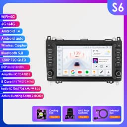 Hizpo 8" Android Multimedia Screen for Mercedes Benz B200 Sprinter W906 W639 AB Class W169 W245 Viano Vito Car Auto Radio 8+128G