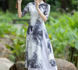Red National Dance Costume Mesh Outfit Performance Practice Uniform White Net Shirt Square Dancing Traditional Costume Women