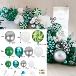 Christmas Balloon Arch Green Gold Red Box Candy Balloons Garland Cone Explosion Star Foil Balloons New Year Christma Party Decor