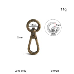 10/30/100PCS Inside:12mm Open Metal Carabiner Snap Hook Trigger Clasps Clips Swivel O-ring For Bag Strap Keychain Accessories