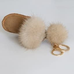 Cute Fur Keychains Hand-sewn Leather Key Chains For Bag Pendants Car Key Fashion Women Couple Festival Gift Keyrings Accessories