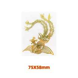 Creative dragon Phoenix metal transfer sticker Gold and silver tiger knife dragon pattern personality DIY decorative stickers