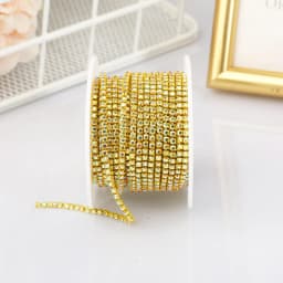 PEESOM SS6 2mm Crystal Rhinestone AB Cup Chain With Colorful Claw Sew On Glass Rhinestone Trim Chain Strass Banding for DIY