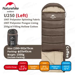 Naturehike Sleeping Bag Hollow Cotton Ultralight Winter for Adult Outdoor Camping Thicken Warm Waterproof Envelope Sleeping Bag