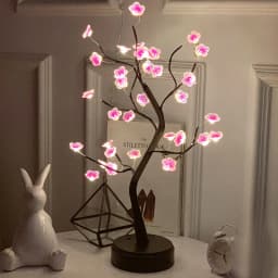 LED Golden Leaf Table Lamp Christmas Tree Fairy Light Night Lights Home DIY Party Wedding Bedroom Decoration Mother's Day Gift