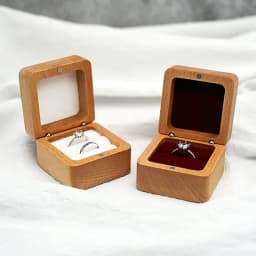 Walnut Wooden Ring Box for Proposal Blank Wood Earring Rings Jewelry Boxs Engagement Ring Box Wedding Ring Box Anniversary Gifts