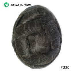 I SKIN Men's Capillary Prothesis 0.12-0.14mm Indian Human Hair 130% Hair Density Men Toupee 6x8 6x9 7x9 7x10 8x10 Size Wig Man