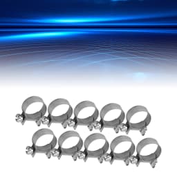 10Pcs Stainless Steel Mini Fuel Line Pipe Hose Clamp Clip 6mm‑20mm Optional Size Hose Clamp Pipe Clip Hose Fastener Hose Clips