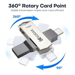 Kodak K273 Double Nip USB Flash Drive USB3.2 Type-c 32GB 64GB 128GB 256GB High Speed Pen Drive Memory Stick Metal OTG Pendrive