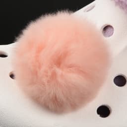 Single Sale Real Fur Pompom Fluffy Shoe Charms Multi-color Plush Ball Shoes Accessories Boys Girls Garden Sandals Decorations