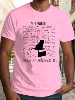 Science Cat Print T-Shirt for Men Short Sleeve Funny Physics Teacher T Shirt Tee Shirt Fashion Summer Clothing Science Nerd Gift