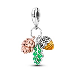 925 Silver Color Fashion Squirrel Maple Leaf Honey Autumn Series Charms Bead Fit 3mm 925 Original Bracelets Fine DIY Jewelry