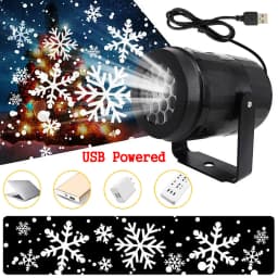 Christmas Projector Light 16 Patterns Rotating LED Projection Lamp Santa Snowflake Pattern Holiday Projector for Xmas Home Party
