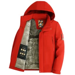 Winter Graphene Three Proof Wool Parkas New Thickened Warm Velvet Clothing Cotton Clothes Men's Fashion Detachable Hooded Jacket