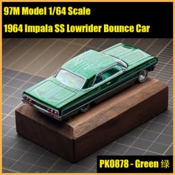 97M Model 1/64 Scale 1964 Impala SS Lowrider Bounce Car Alloy Car Model Classics Adult Souvenir Gift Static Display
