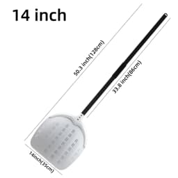 12 13 14Inch Pizza Peel Long Handle Turning Aluminum Pizza Turner Nonstick Baking Tool Perforated Paddle Kitchen Accessory