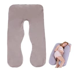 Cotton Pregnant Maternity U-type Body Pillow Case 140/150CM with Removable Washable Cover Sleeping Support for Leg Pillow Cover