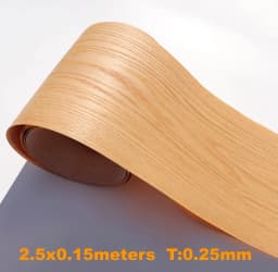 0.2-0.25mm Natural Thin Wood Veneer Roll White Oak Black Walnut Ebony Furniture Decorative Surface Board Panel Veener