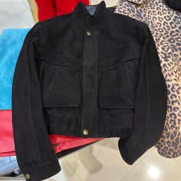 YOLOAgain 2026 Spring Short Suede Bomber Jacket Women Genuine Sheepskin Leather Jacket Ladies