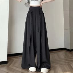 Women's Wide-leg Pants 2025 Spring Summer Straight Fashion Elegant Femme Trousers Casual Be All-match Comfortable Ladies Pants