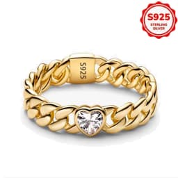 2026 Hot Selling 925 Silver Multi-Color Sun and Moon Heart-Shaped Ring for Women's Party Exquisite Jewelry Gift