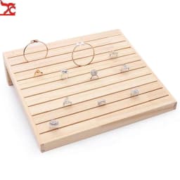 Jewellery Making Supplies Earring Organizer Ring Display Stand Jewelry Wood Earring Hoder Jewellery Packaging Case Exhibitors