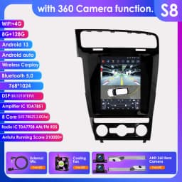 Hizpo Android 13 Wireless Carplay Auto Car Multimedia Player for VW Volkswagen Golf 7 2014-2018 for Tesla Style Screen 9.7" Wifi