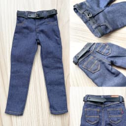 1/6 Scale Soldier Classic Slim Denim Pants Jeans & Belt Model For 12 Inch Male Action Figure Body Dolls Clothing Accessories